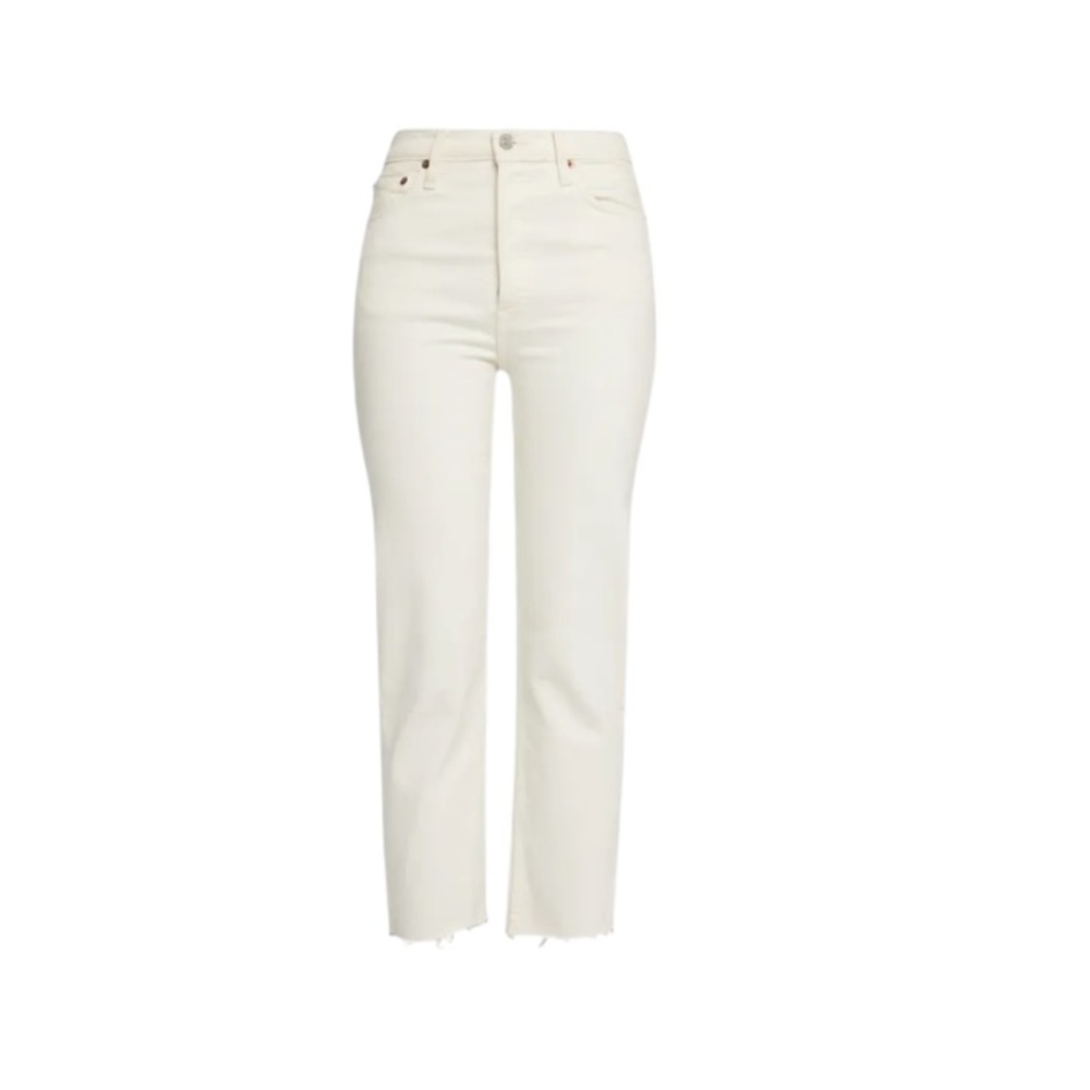 Re/Done White 70’s Stove Pipe jeans.  New with tags